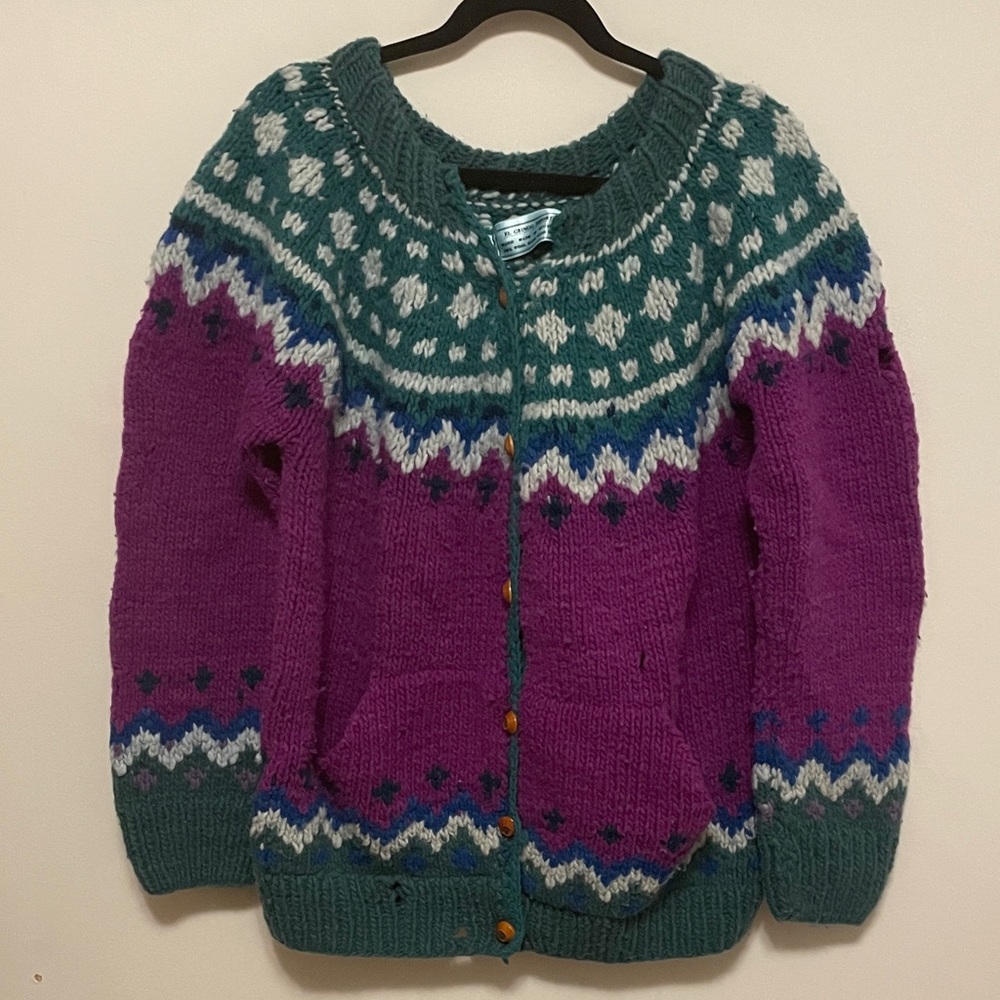 Women's 100% Wool Sweater from hand made from Ecuador